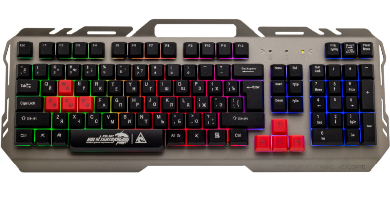 Клавиатура Xtrike Me KB-501 металлическая панель, RGB подсветка