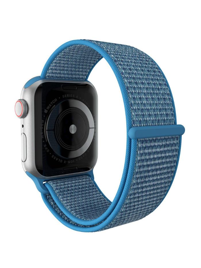 Тканевый ремешок для Apple Watch 38-40mm, синий "Джинсы"