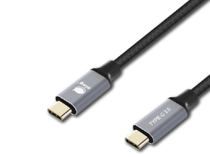 Дата кабель Ainy USB Type-C Quick Charge 3.0 (FA-137A), 1.5 м., тканевый, черный