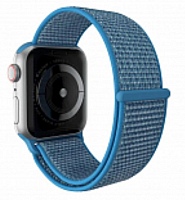 Тканевый ремешок для Apple Watch 40-42mm, синий "Джинсы"