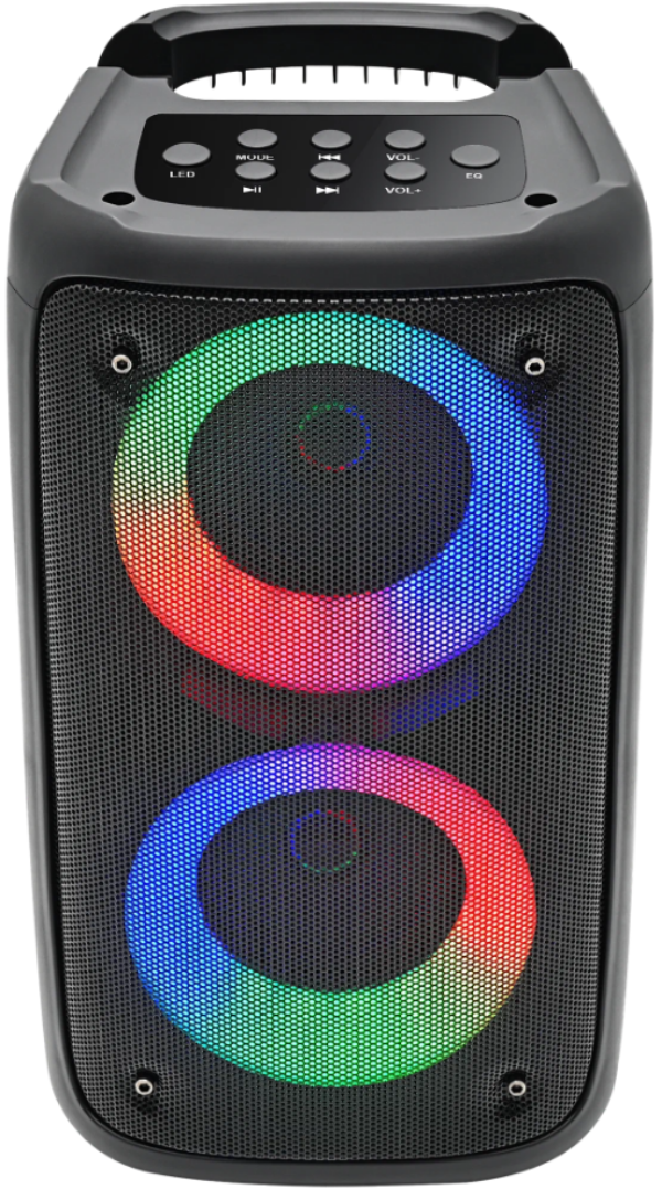 Bluetooth-колонка Perfeo "DUAL RING" 3" LED 10 Вт ,черная